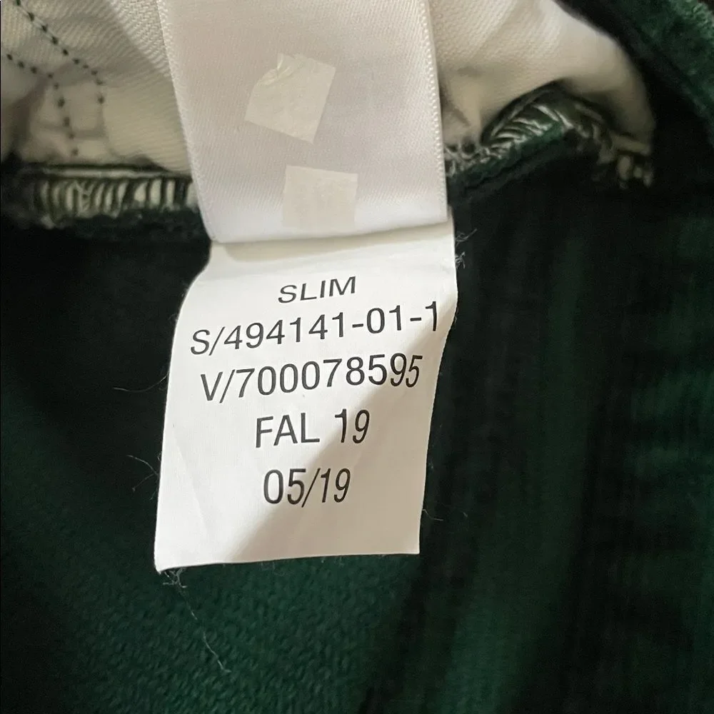 GAP Kids Regular Stretch Slim Corduroy Green Boy’s Pants Sz 7